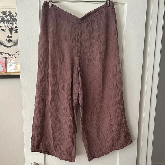 Carve Designs Dusty Mauve Wide Leg Pants Large - Picture 1 of 3